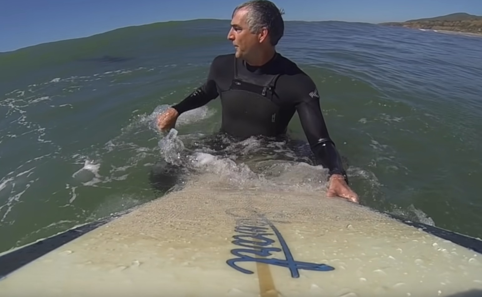 Man Spots Great White Shark While Surfing Alone