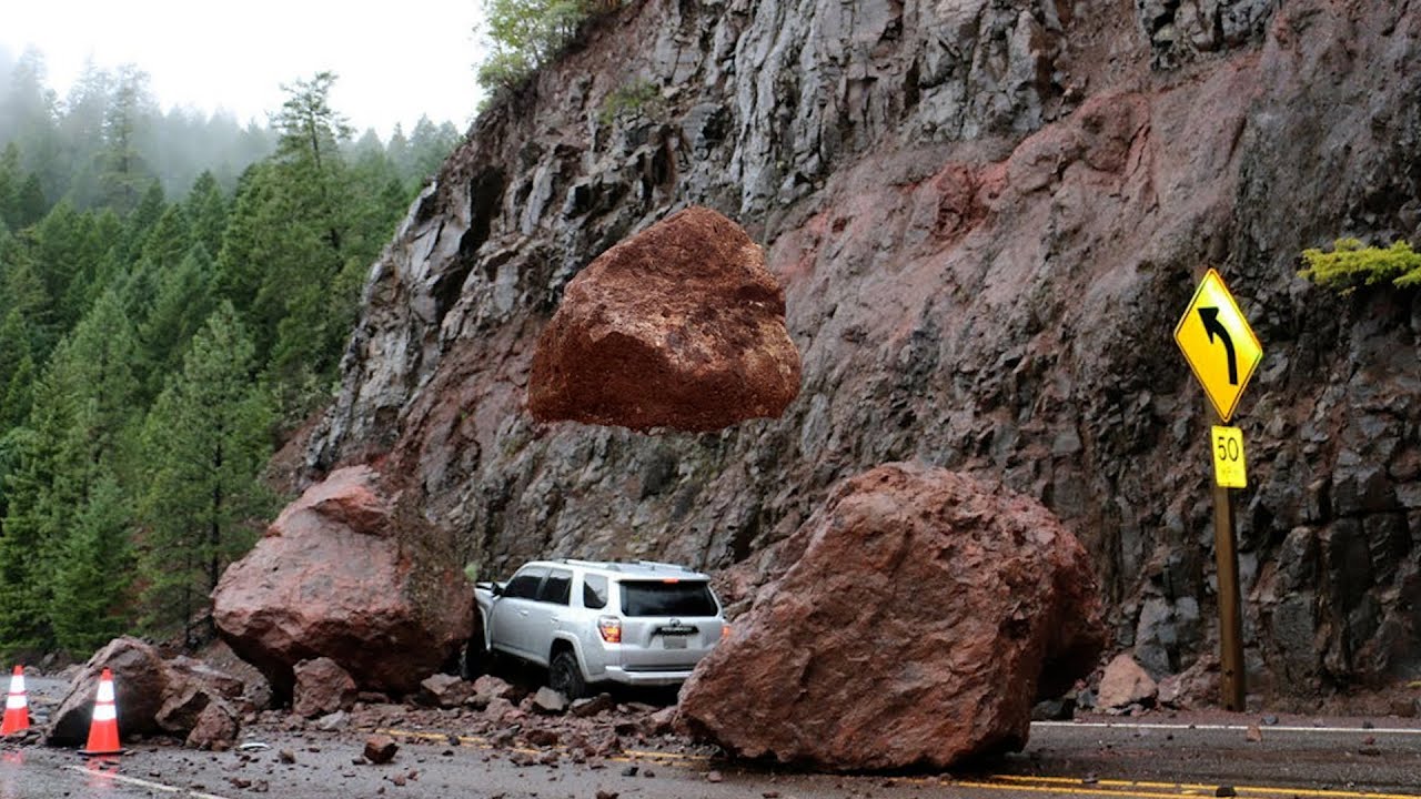 Scary Rockfalls, Landslides & Avalanches Compilation