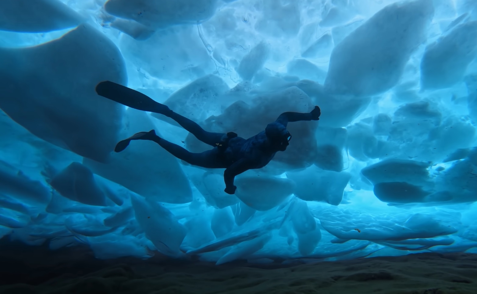 Frozen Lake Freedive Video